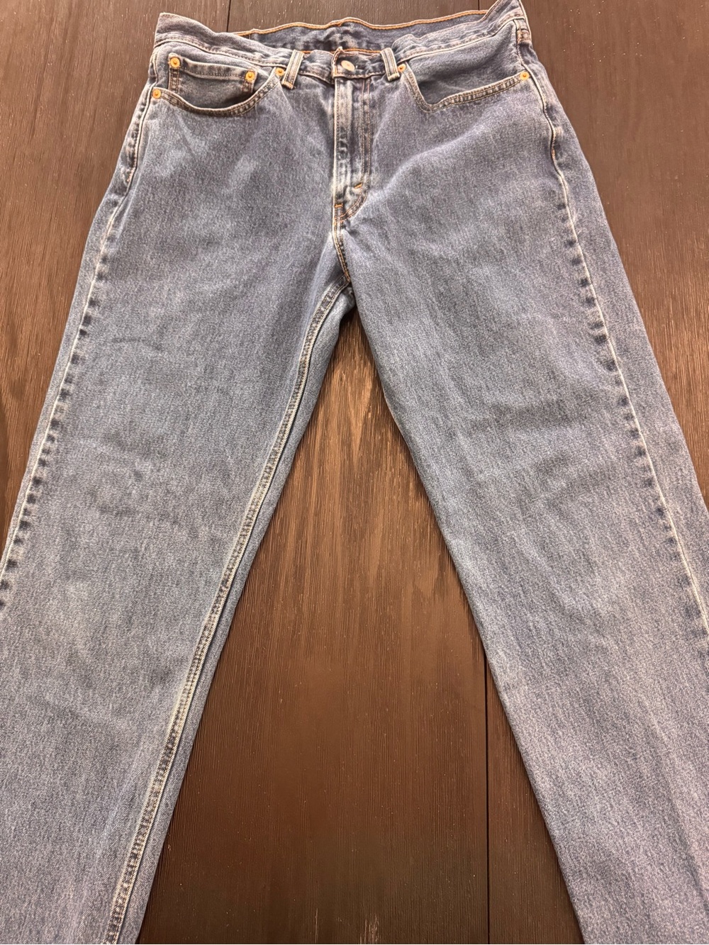Levis 550 Relaxed Fit Tapered Leg Medium Wash Blue Denim Jeans Mens 34x32